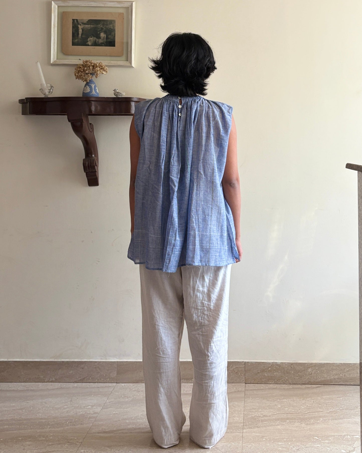 Saanjh - Sky freesize top