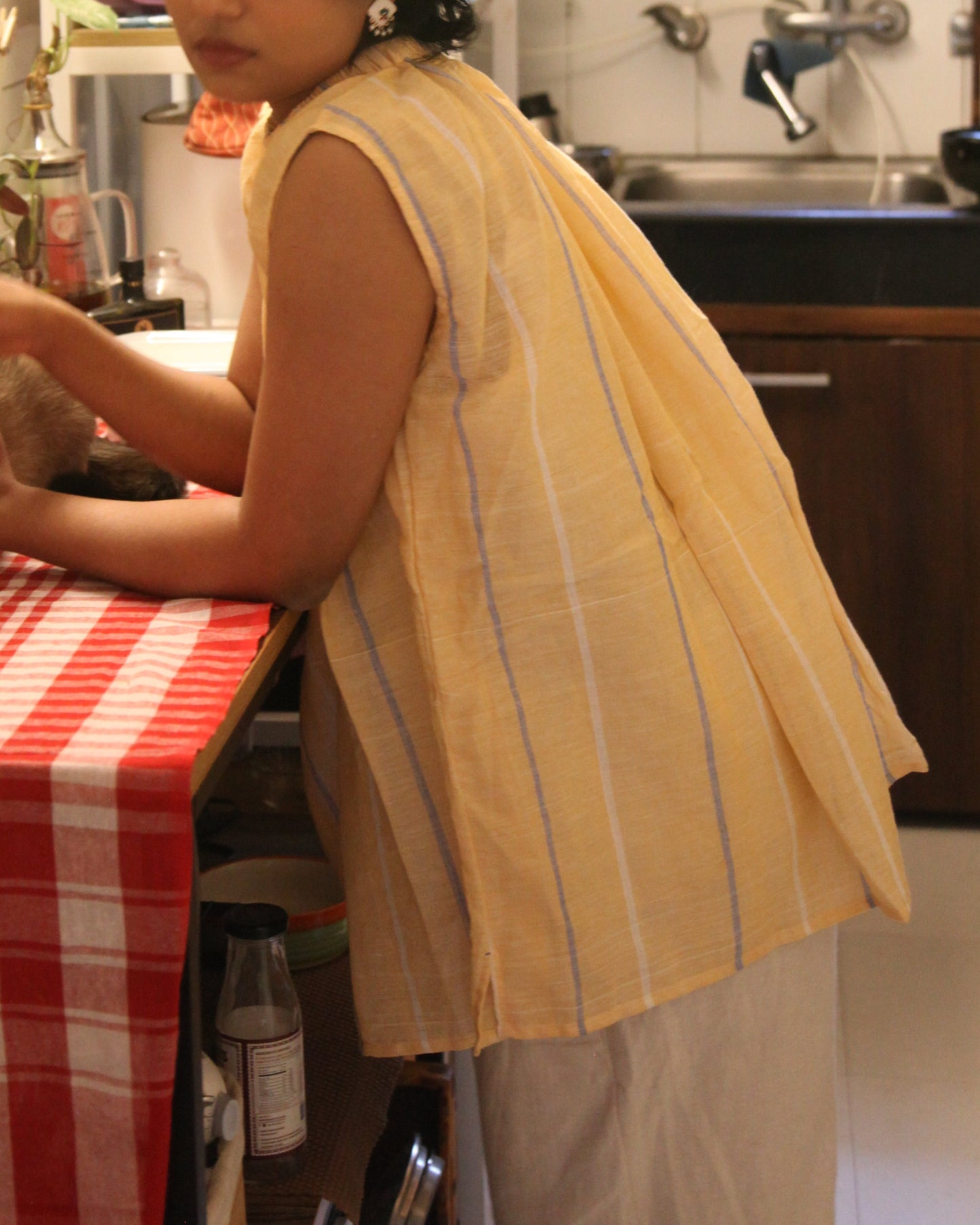 Saanjh - Butter yellow Freesize top