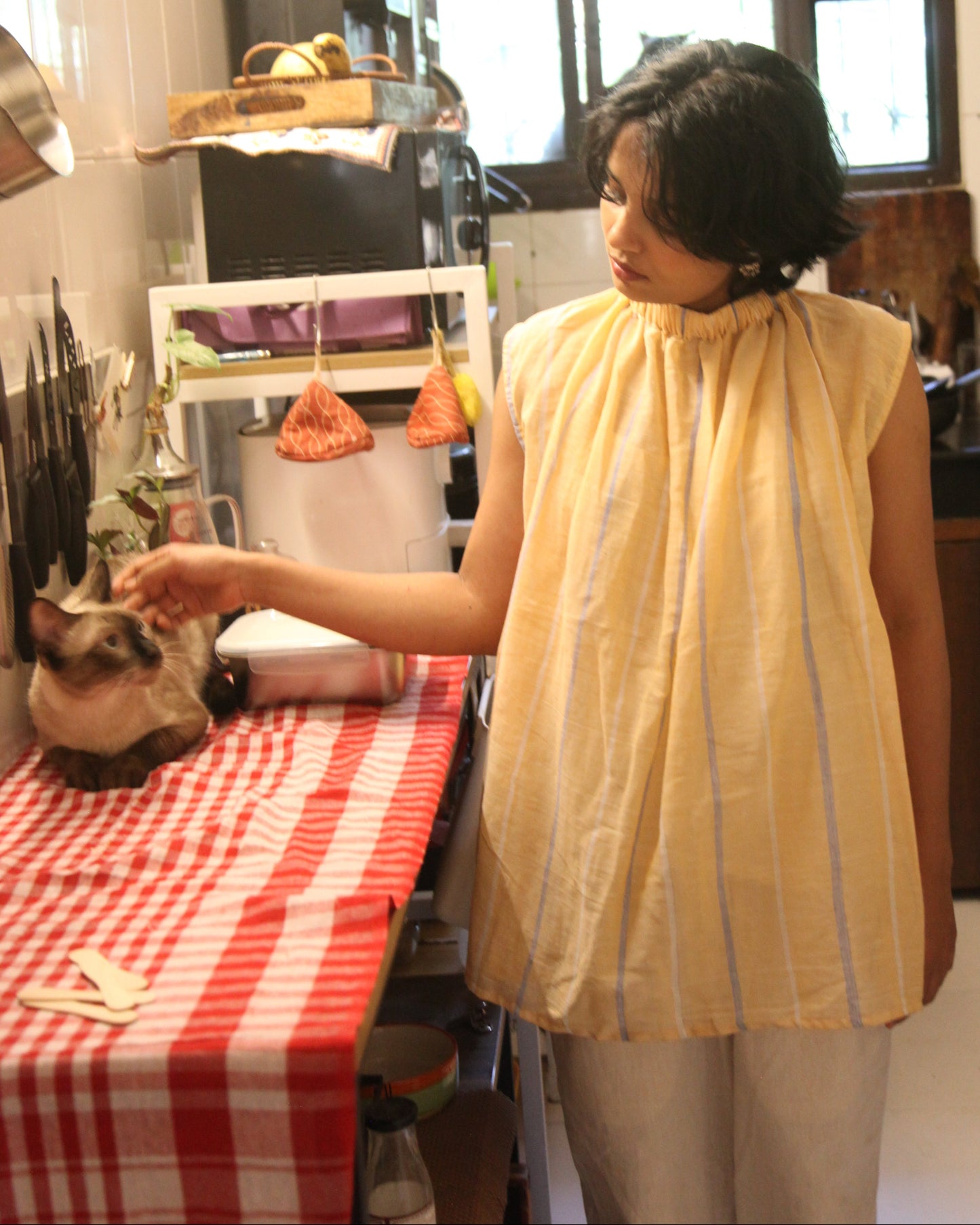 Saanjh - Butter yellow Freesize top