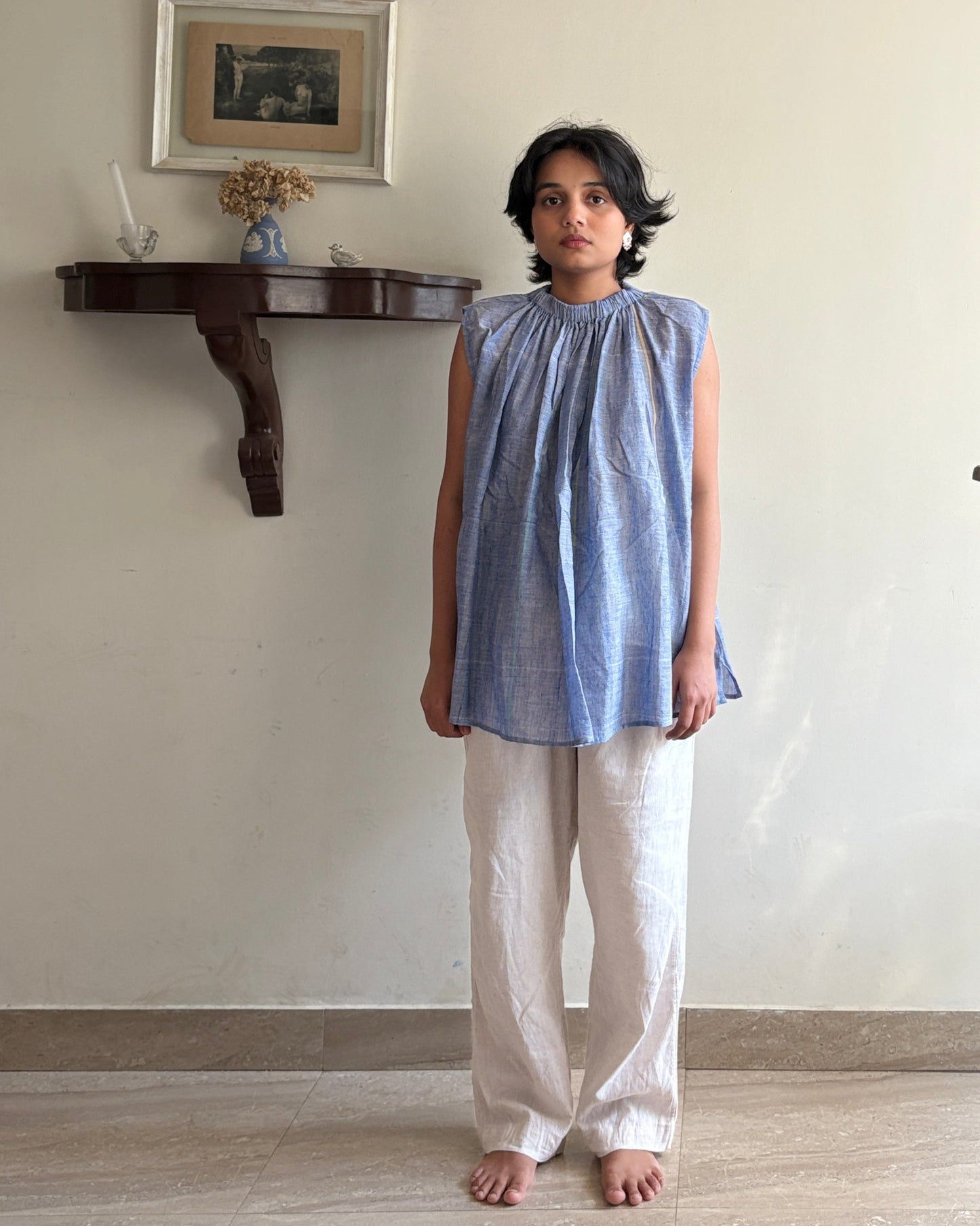 Saanjh - Sky freesize top